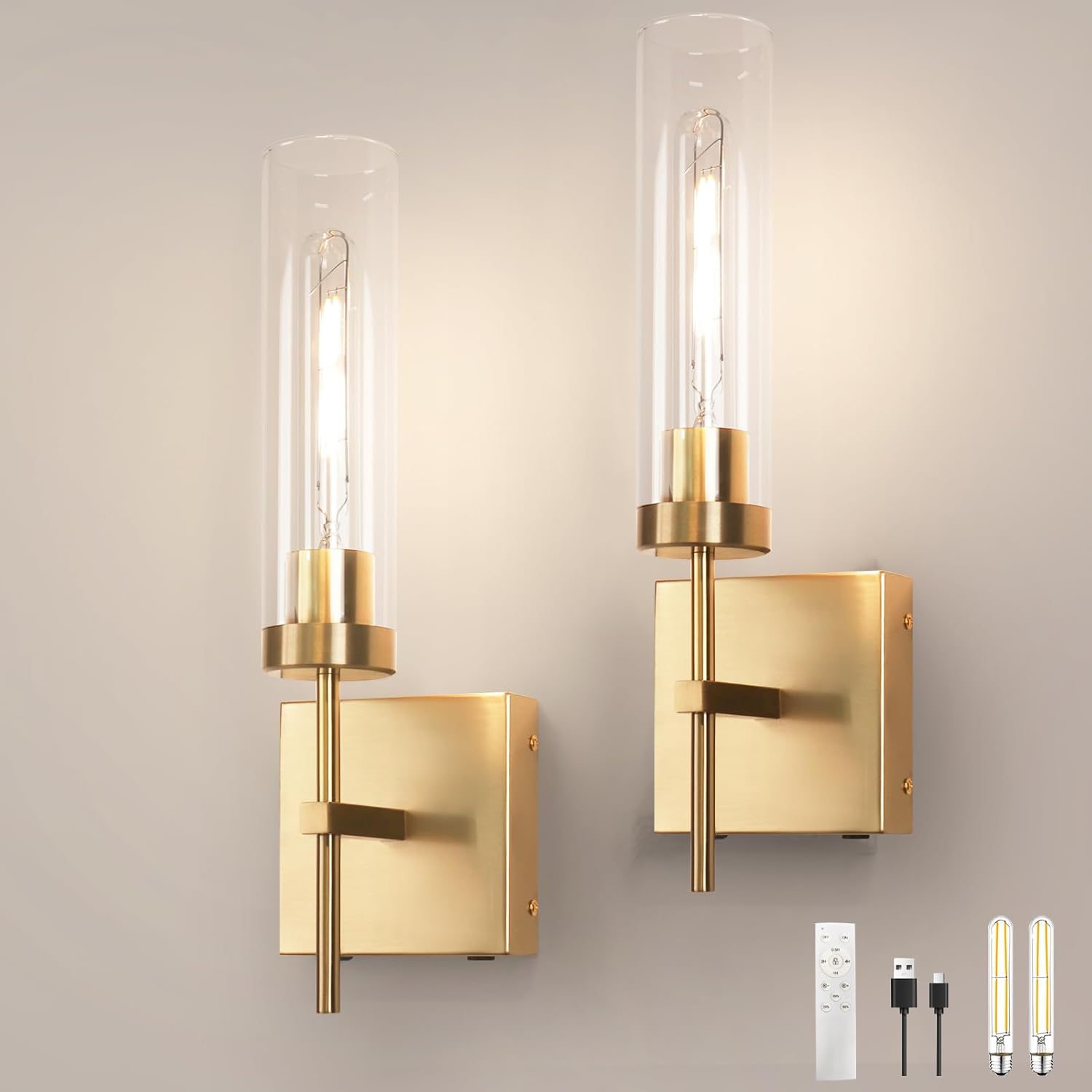 Wireless Sconces with Remote Control for Modern Home Decor
