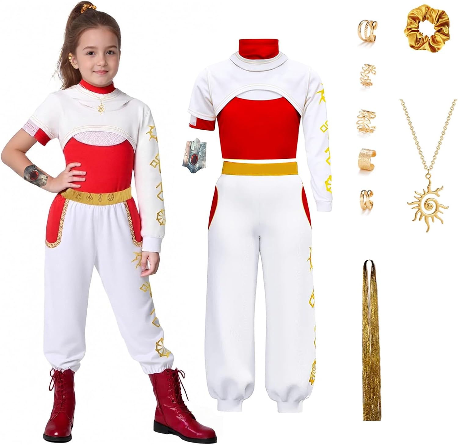Zombies Costume for Girls - Halloween Cosplay Outfit for Kids
