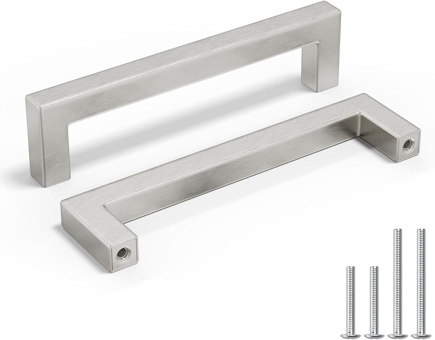Brushed Nickel Cabinet Pulls - 20 Pack 5 Inch Modern Handles