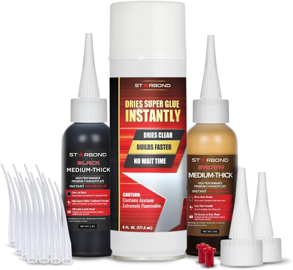 Premium Grade Cyanoacrylate Super Glue Bundle for Woodworking