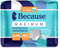 Maximum Incontinence Underwear for Men Small/Medium - 4 Cup Absorbency