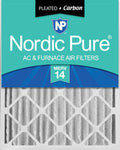 Nordic Pure 20x24x4 Pleated Air Filter MERV 14 Plus Carbon - Odor