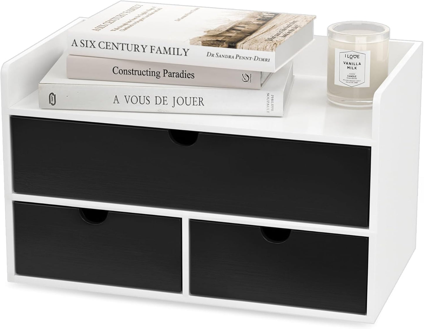 Wisuce Desk Organizer with Drawers - Eco-Friendly Bamboo Storage