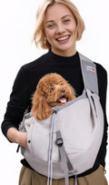 Dog Carrier Sling for Small Dogs & Cats Up to 20lbs - Grey