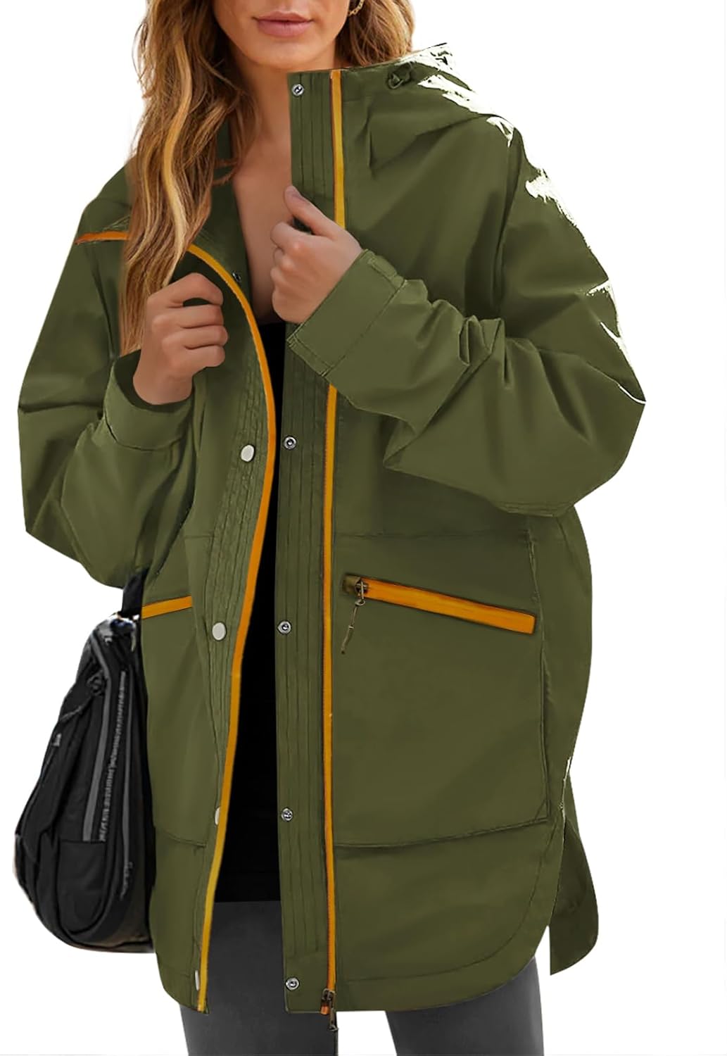 Yousify Womens Waterproof Rain Jackets for Hiking and Travel