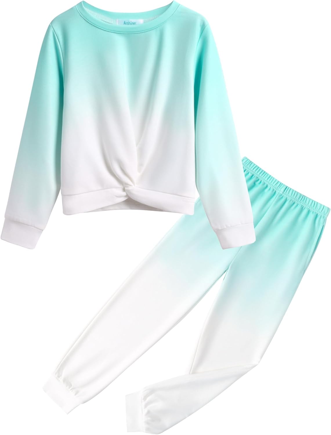 Girls Twist Front Tracksuit - Stylish 2 Piece Outfit Set