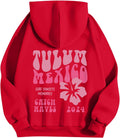 Pink Palm Puff Oversized Hoodie - Cozy Chic Style