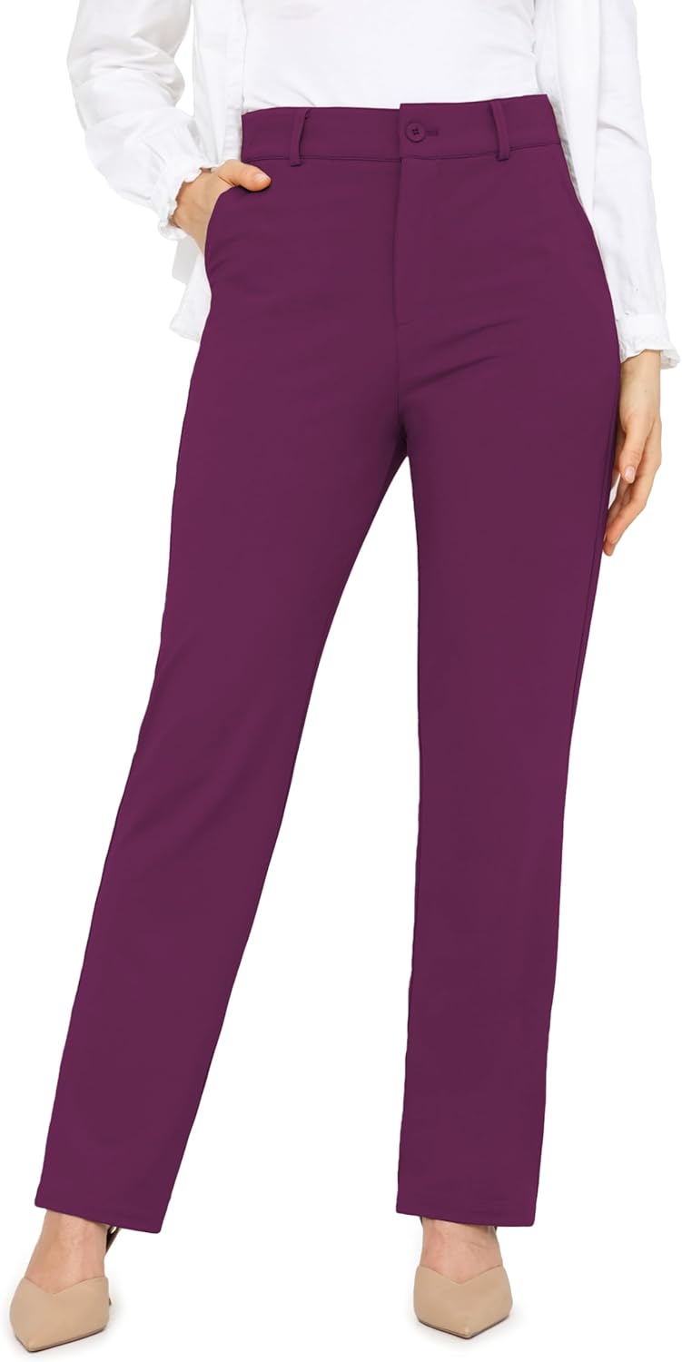 Bamans Dress Pants for Women - Tummy Control Office Trousers