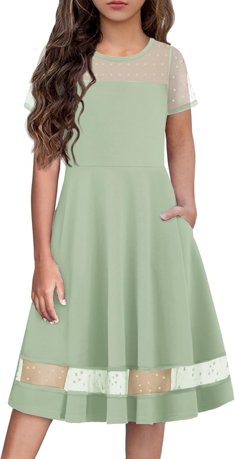 Arshiner Tween Girls Dress with Pockets for Every Occasion