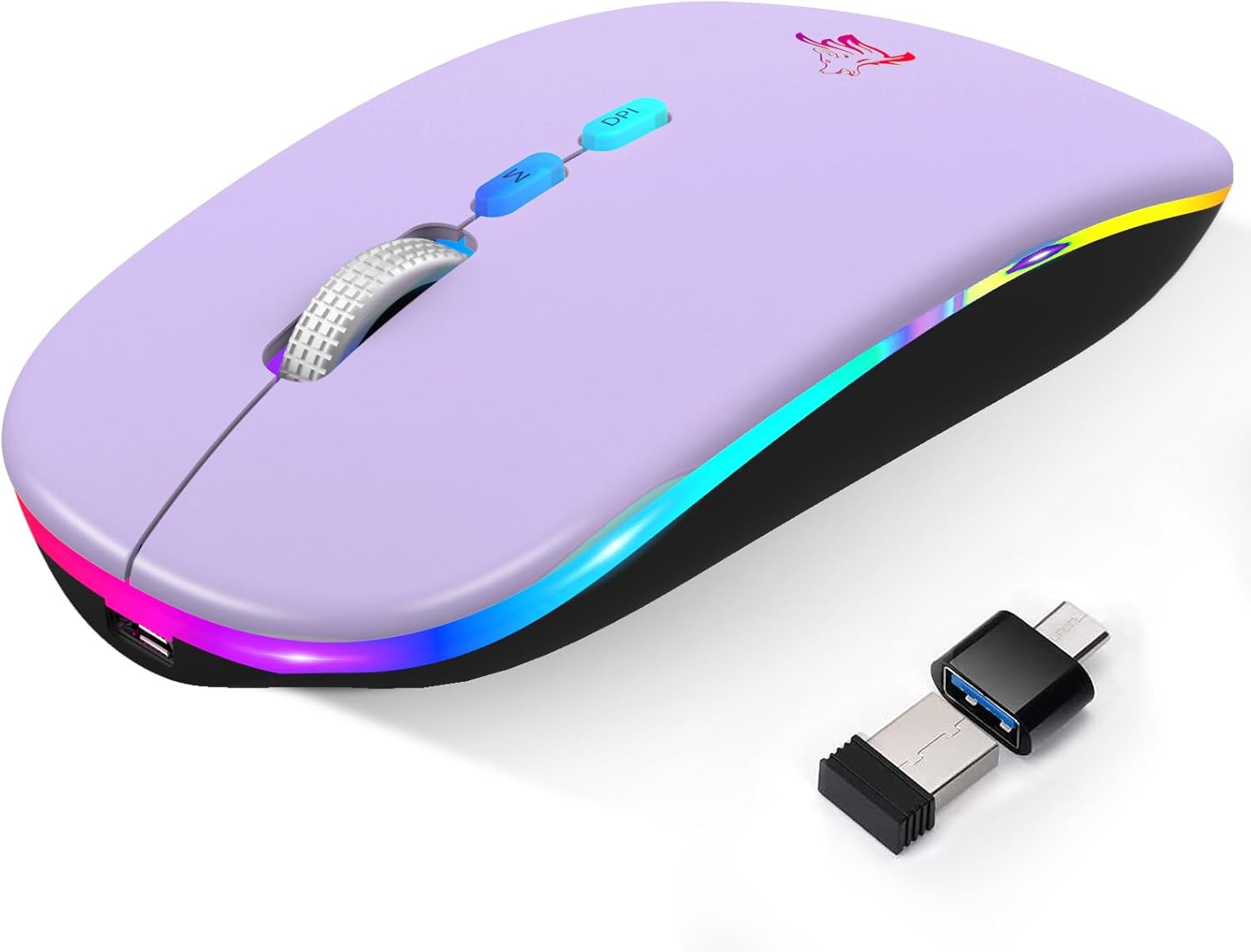 Fast Charging Silent Wireless Mouse - BQSS Light Purple