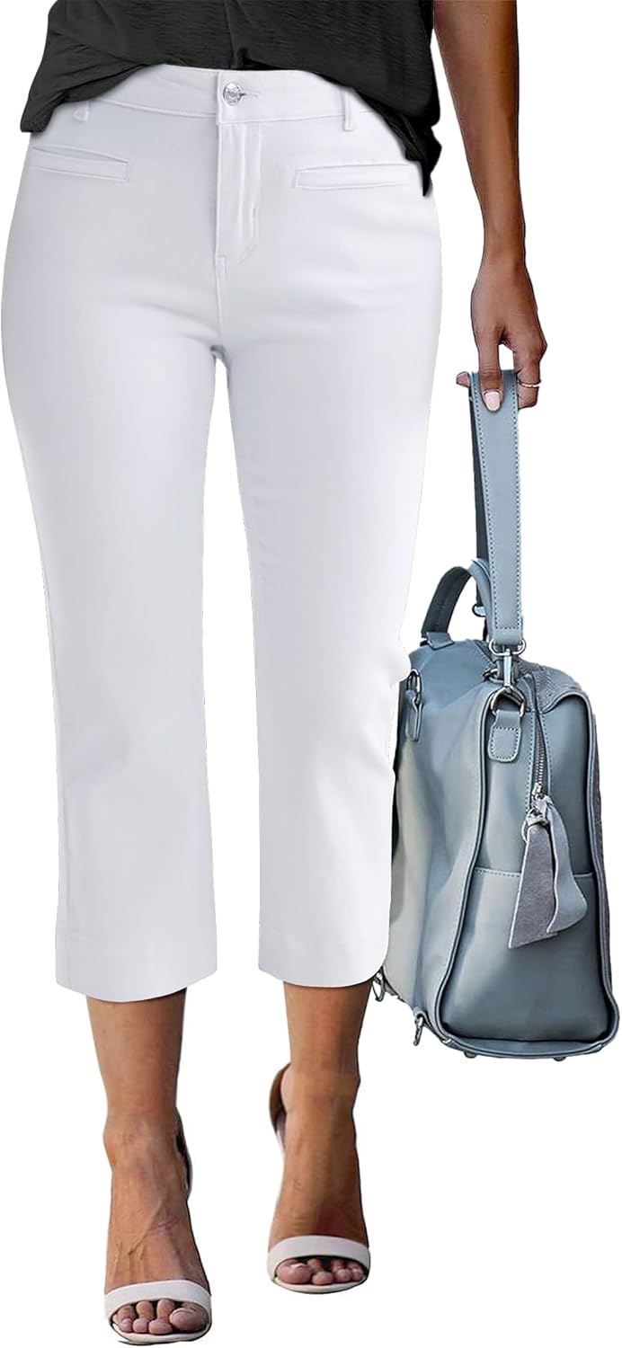 Luvamia Capri Jeans for Women High Waisted Slim Straight Fit