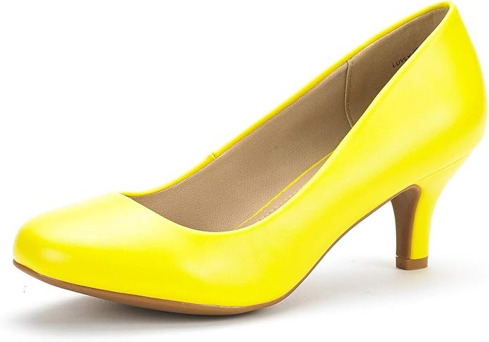DREAM PAIRS Women's Luvly Bridal Wedding Party Low Heel Pumps