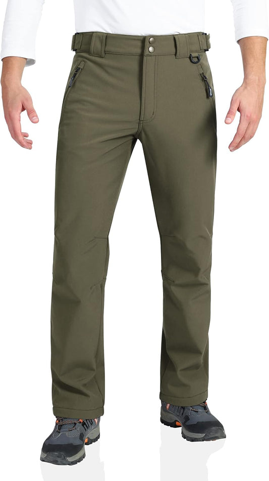 Outdoor Ventures Men's Lite Waterproof Windproof Fleece Pants