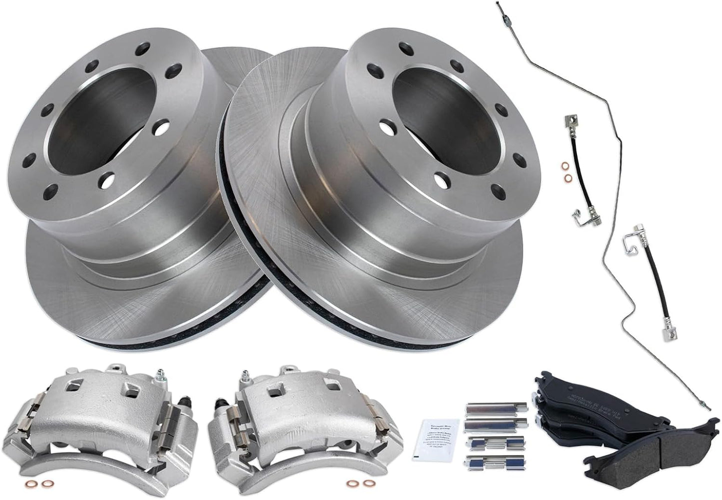 TRQ Rear Brake Pad & Rotor Kit for 2003-2008 Dodge Ram 3500
