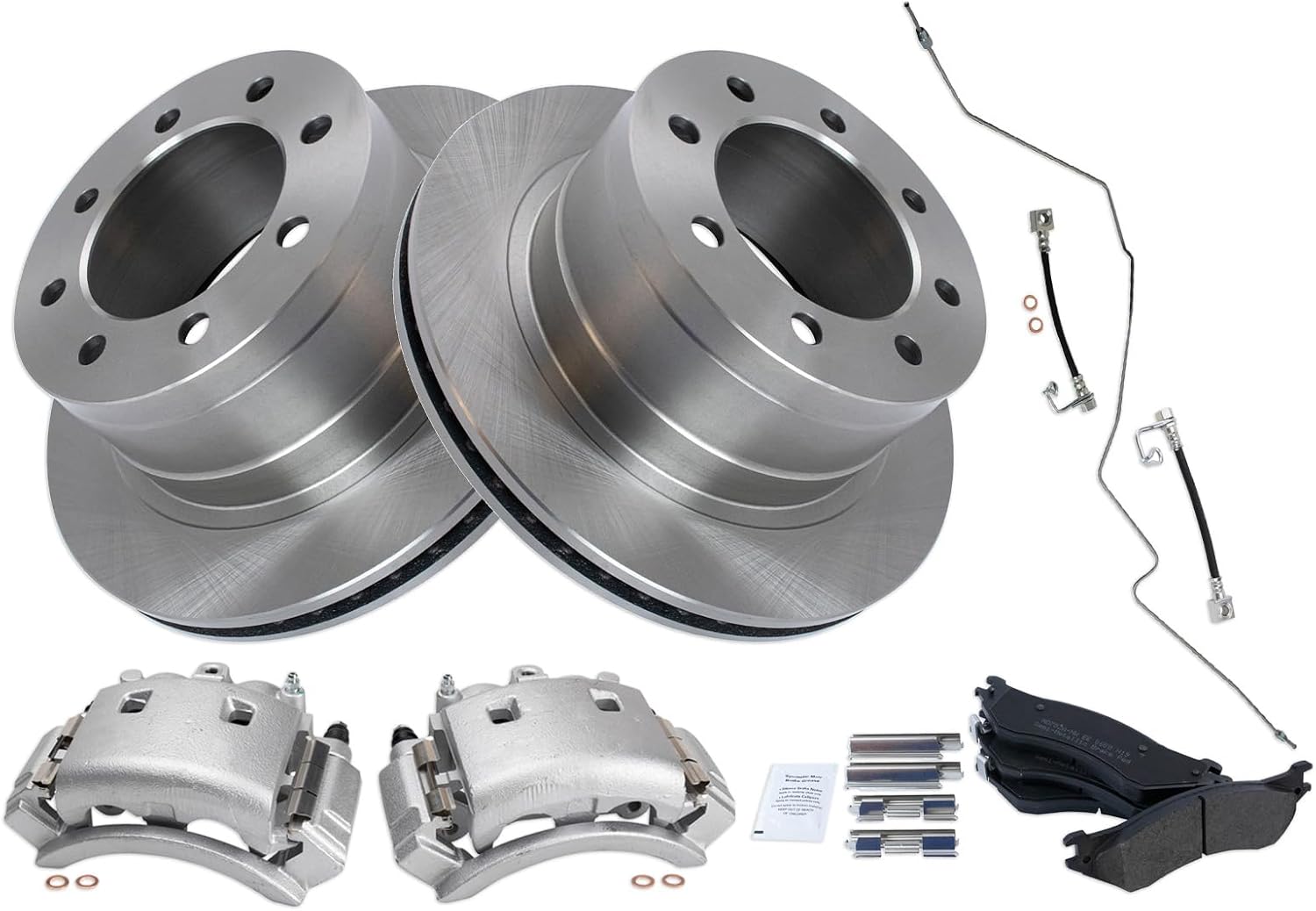 TRQ Rear Brake Pad & Rotor Kit for 2003-2008 Dodge Ram 3500