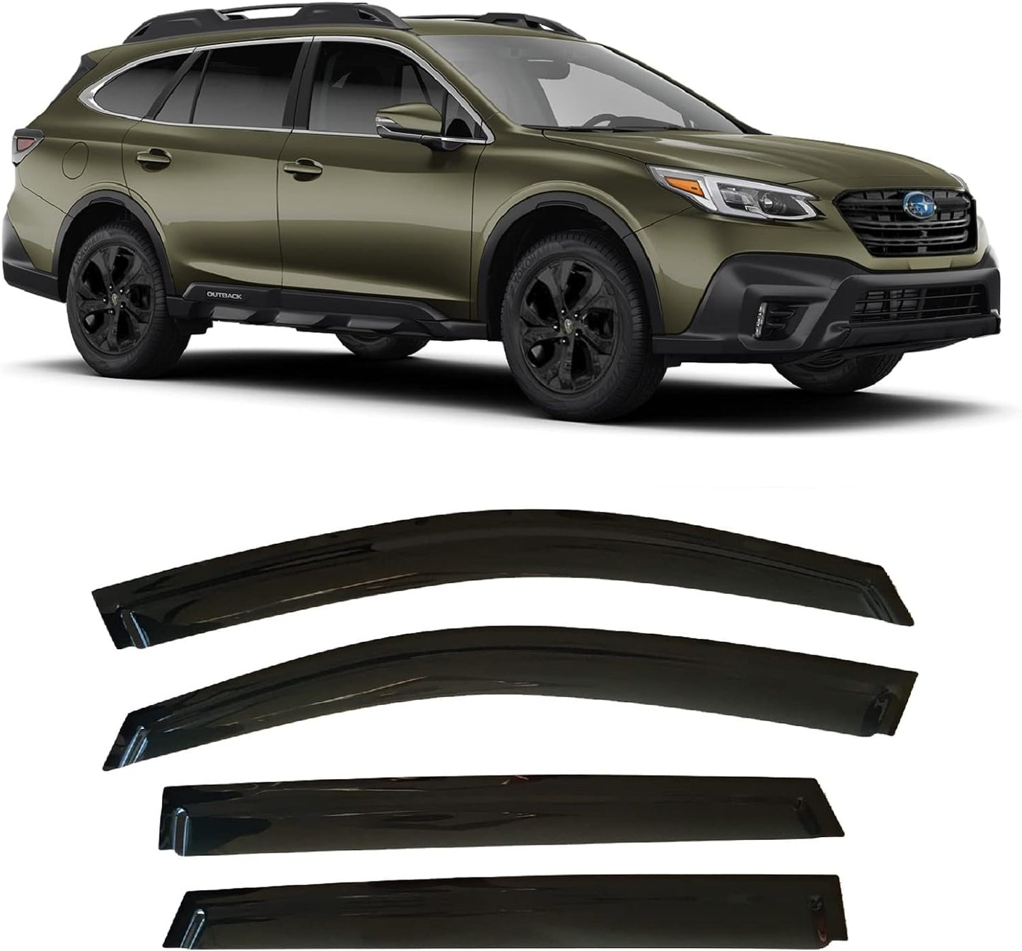 2020-2025 Tape-On Side Window Visor Deflectors for Subaru Outback