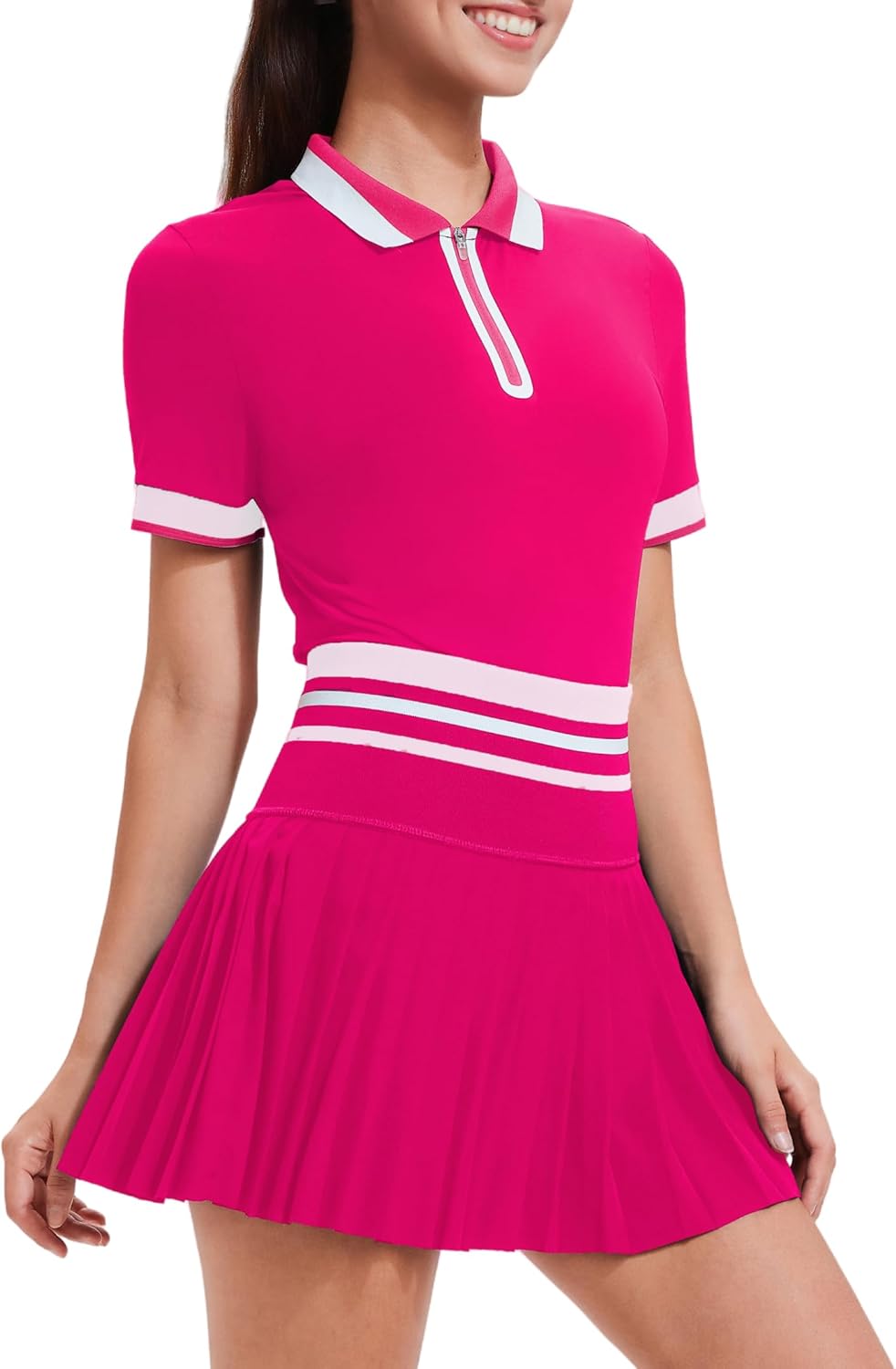 Tennis Skirt Sets for Women High Waisted Golf Polo Two Piece