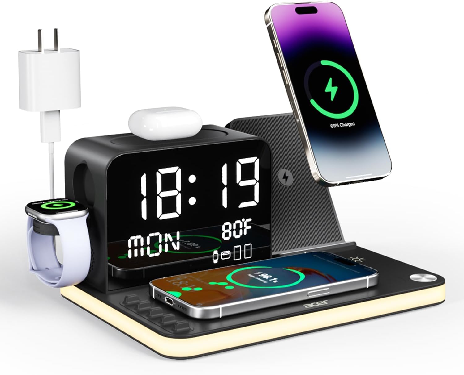Acer 7-in-1 Wireless Charging Station for Apple Devices