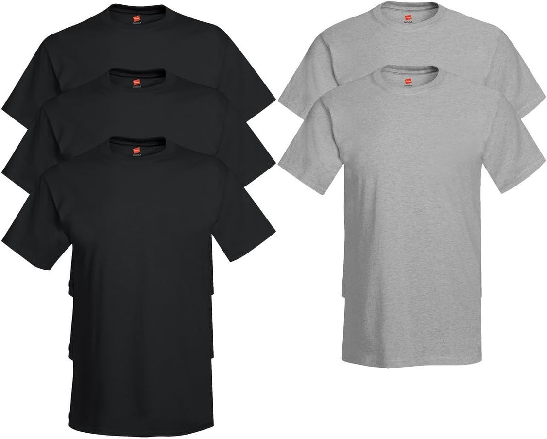 Hanes Mens Tall 100% Cotton Crew Neck Undershirts for Comfort