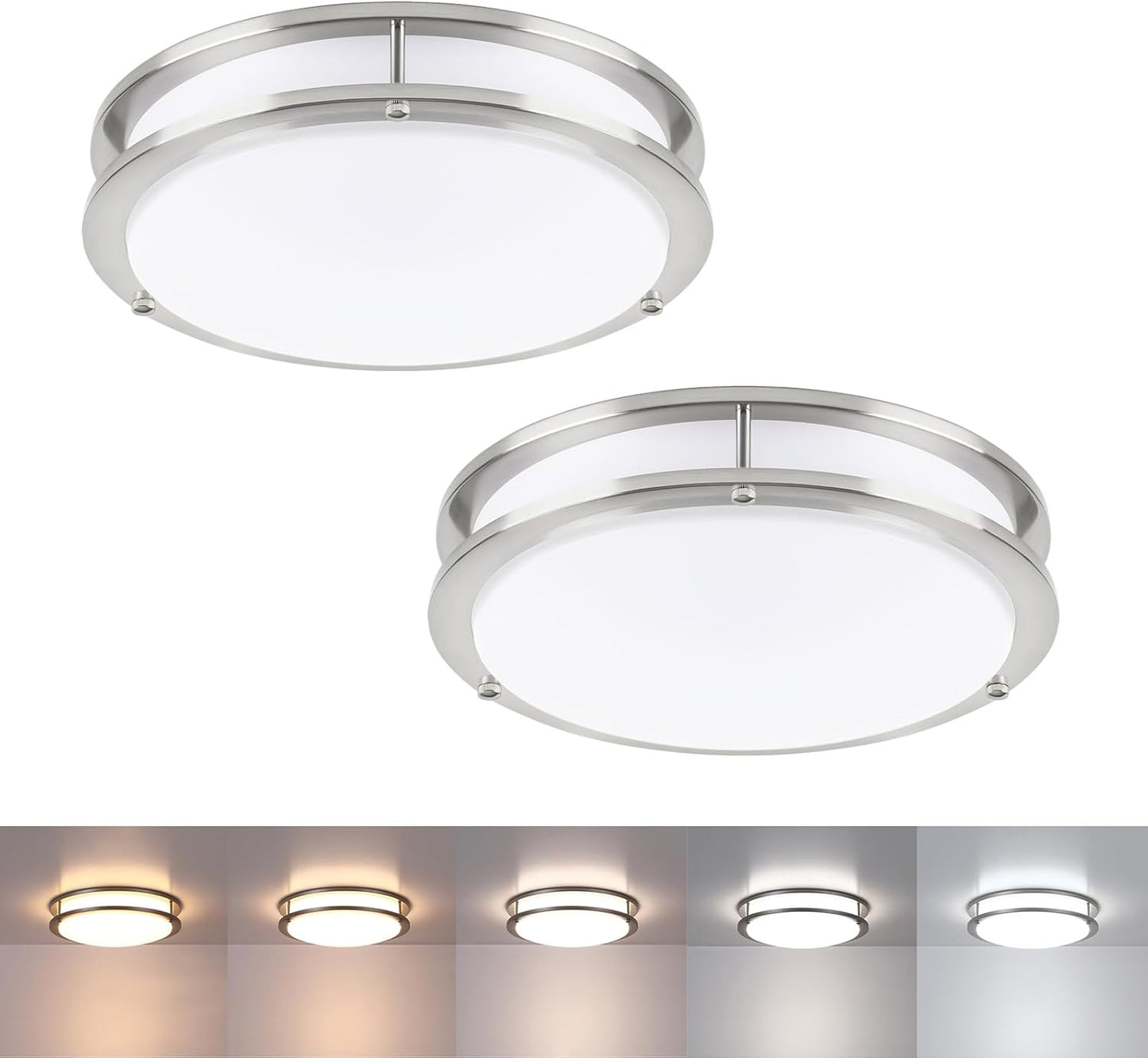 2Pack 13 Inch Oval LED Ceiling Lights for Modern Spaces