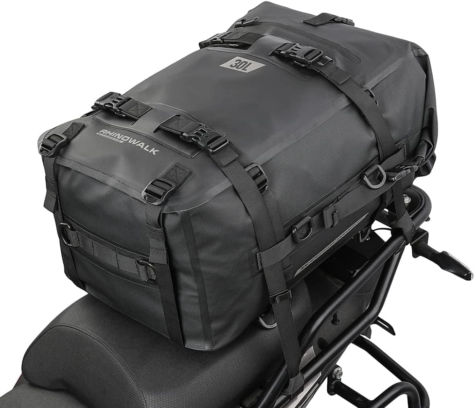 Rhinowalk Motorcycle Tail Bag 30L Full Waterproof Side Bag