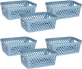 Glad Plastic Storage Basket Set - 6 Nesting Organizers for Shelves