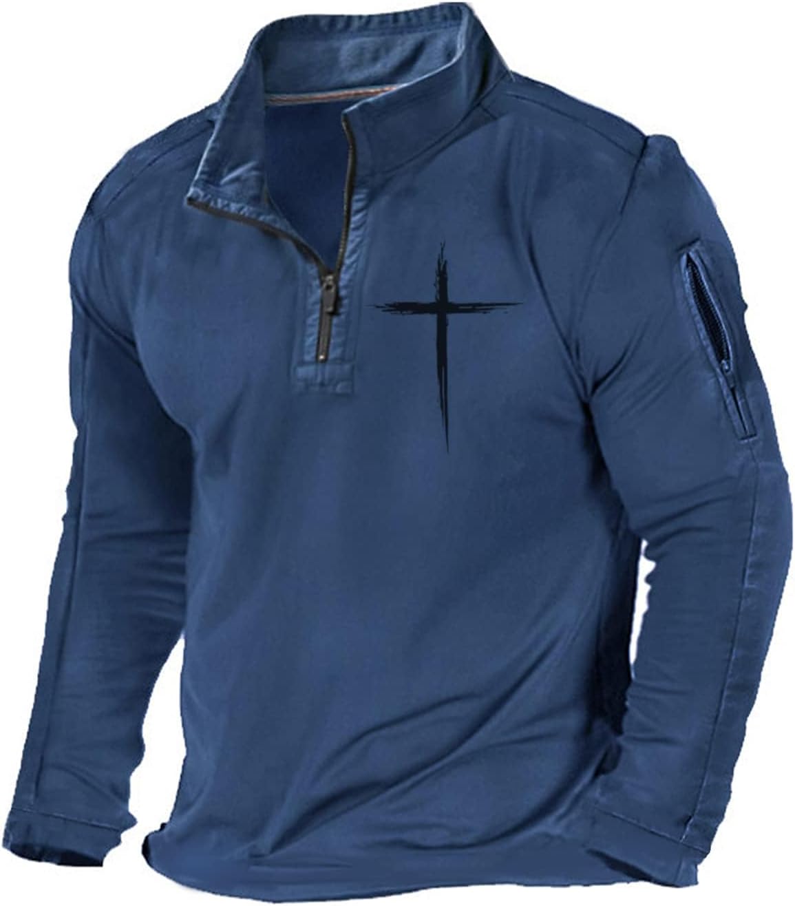 Men's USA Flag Graphic Pocket Pullover for Patriotic Style