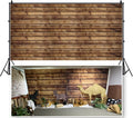 20x10ft Seamless Wood Backdrops for Photography - Rustic Studio Banner