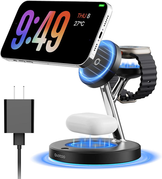 Wireless 3-in-1 Charging Stand for iPhone & AirPods - Ouotoo