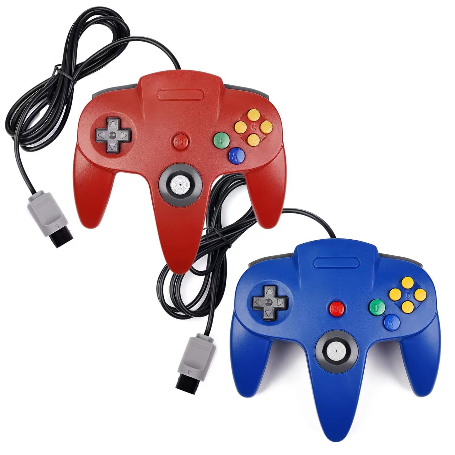 XINHONGRY 2 Pack N64 Controller for Classic Retro Gaming Fun