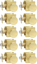 Passage Door Knobs Gold Brushed Brass - 10 Pack Heavy Duty