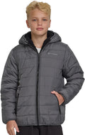 Spyder Reversible Boys Puffer Jacket - Fleece Lined Hooded Coat