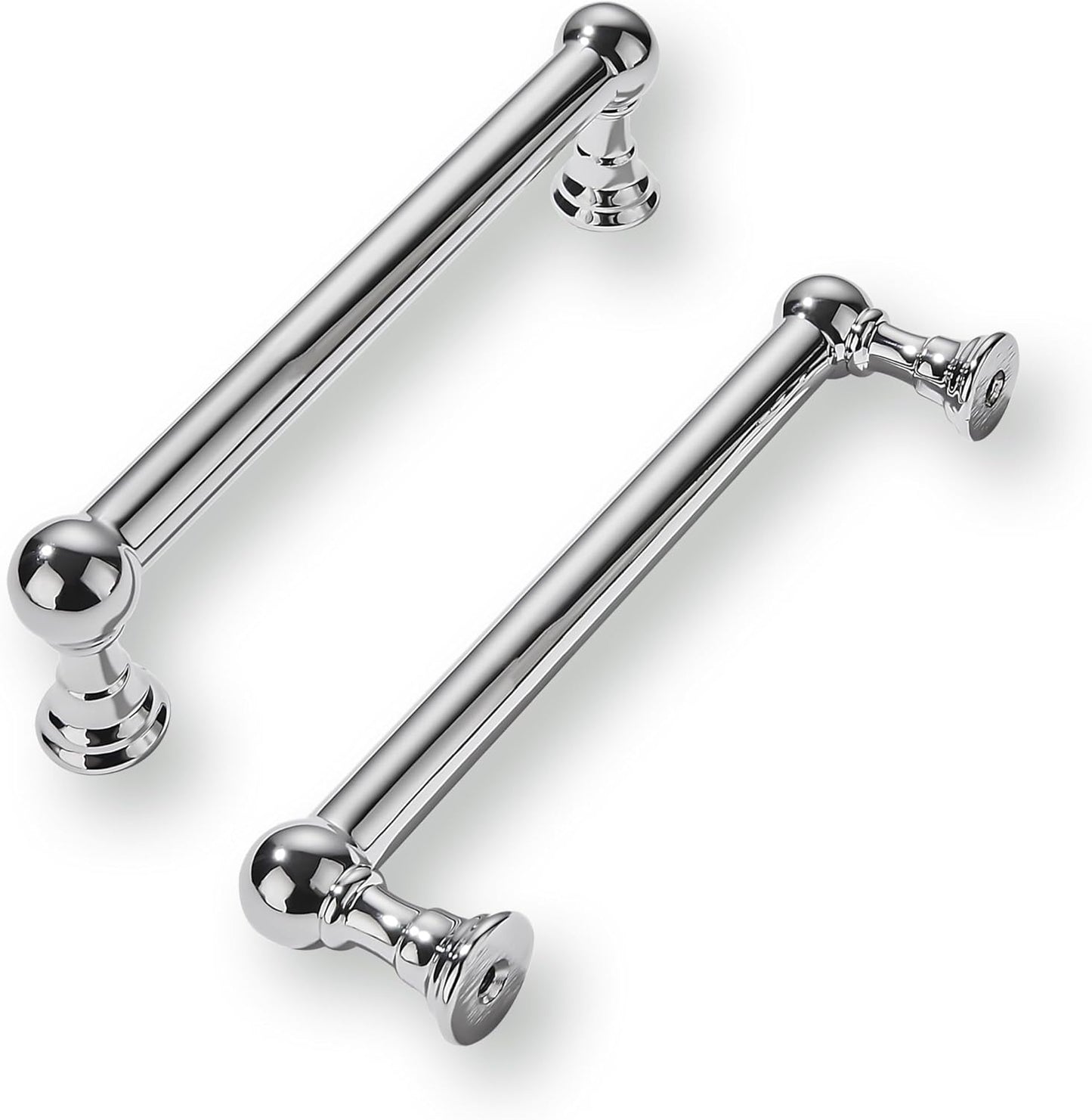 10 Pack 3-3/4 Inch Hole Center Polished Chrome Cabinet Pulls