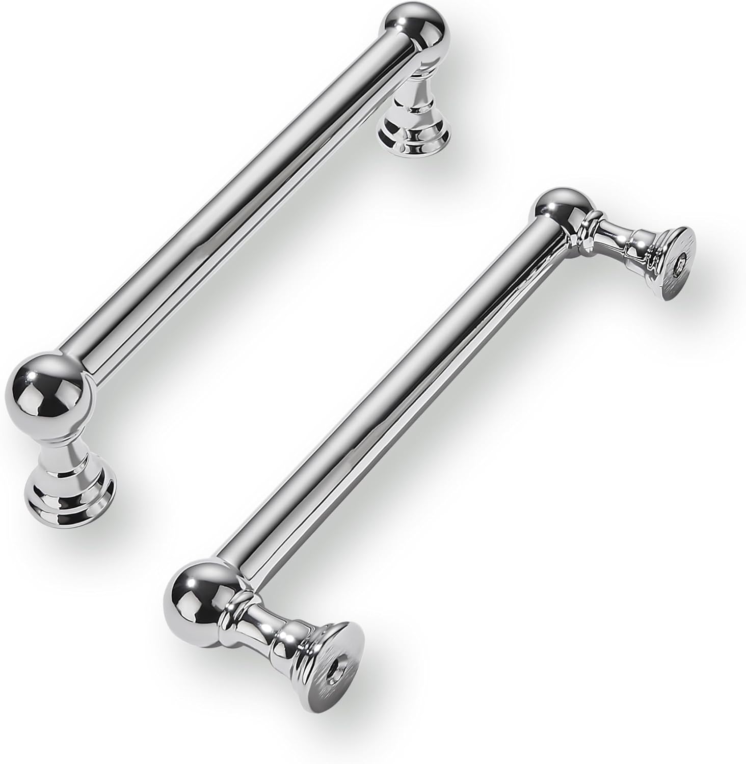10 Pack 3-3/4 Inch Hole Center Polished Chrome Cabinet Pulls
