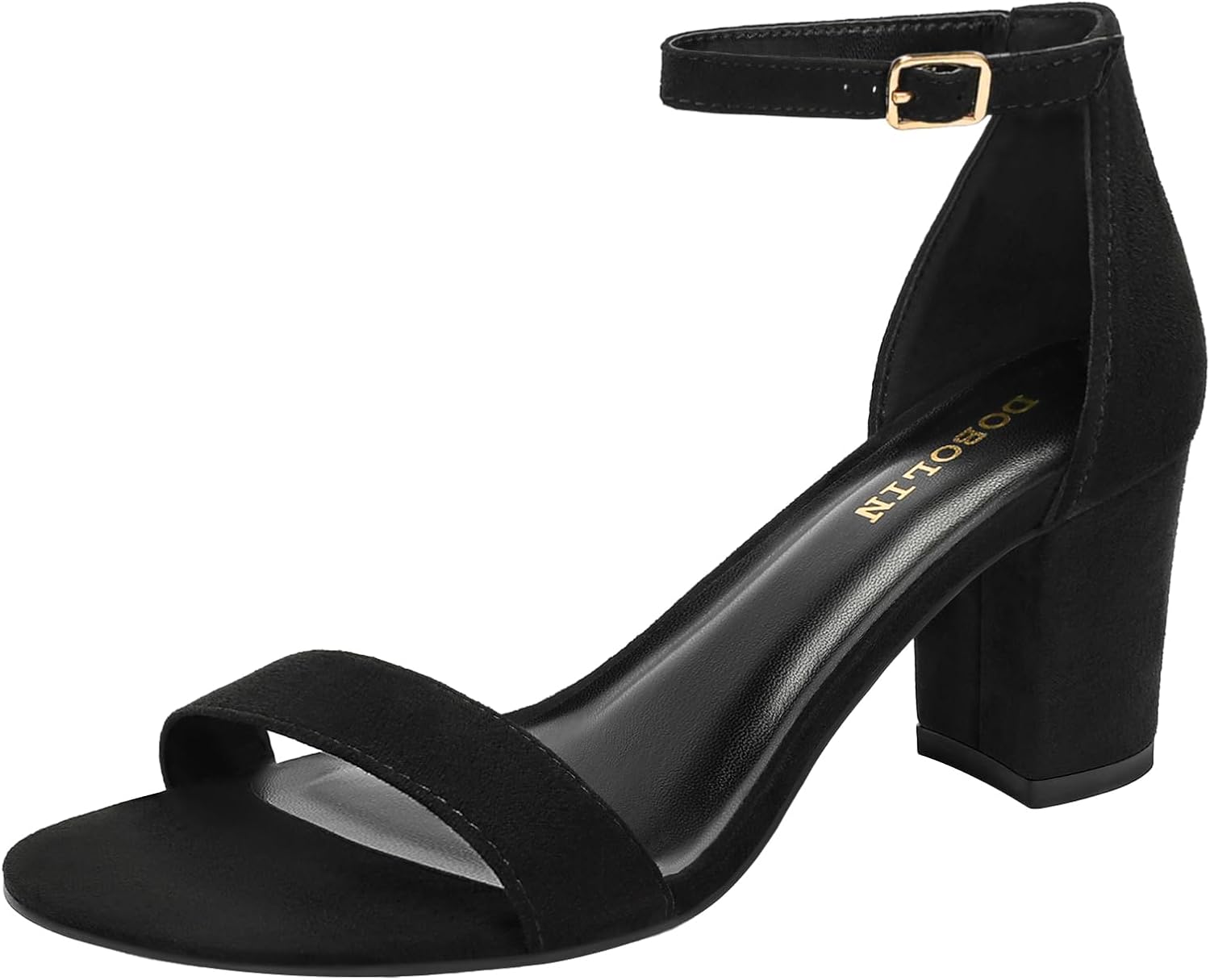 Women's Heeled Sandals Open Toe Ankle Strap for Comfort