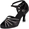 Women's Rhinestone Dance Shoes for Latin and Salsa Performances