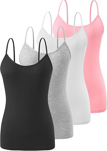 Air Curvey Adjustable Spaghetti Strap Tank Tops for Women