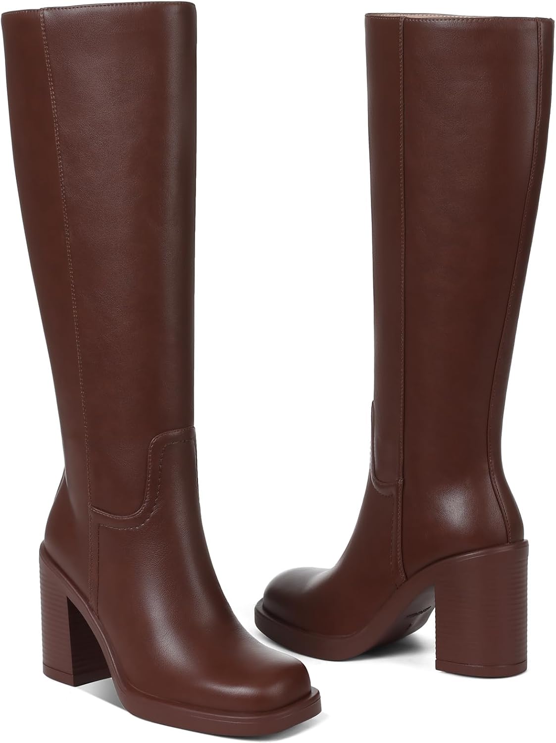 CYNLLIO Knee High Boots for Women with Chunky Heel Design