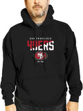 Unisex Tagless 49ers Diagonal Fade Fleece Hoodie - Game Day Comfort