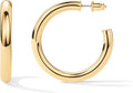 PAVOI 14K Gold Plated Chunky Open Hoops for Women Stylish