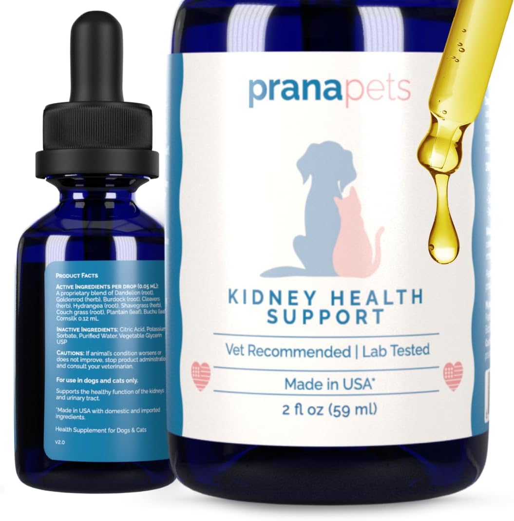 PranaPets Kidney Health Support Supplement for Cats - Herbal Formula