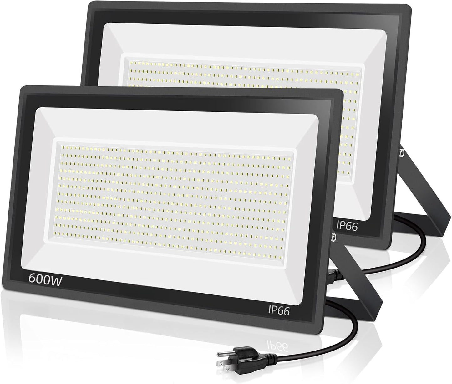 Super Bright 600W LED Flood Light for Outdoor Use - 2 Pack