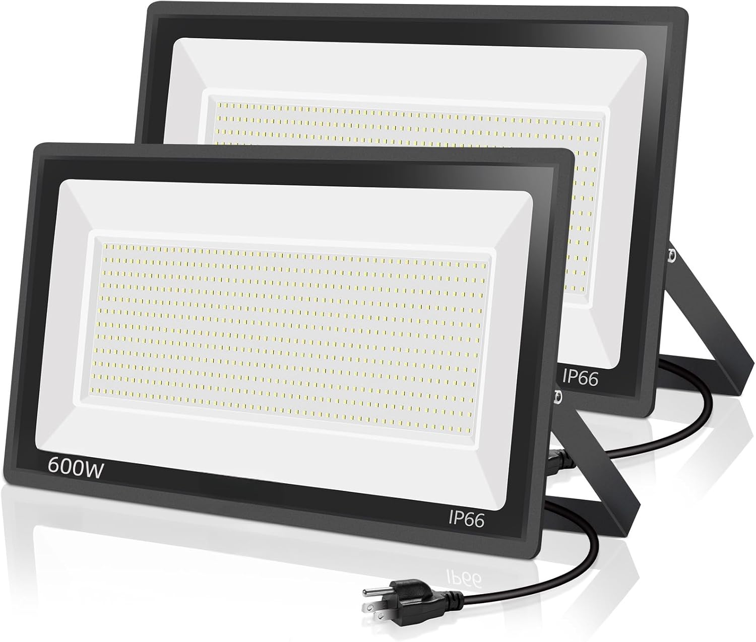 Super Bright 600W LED Flood Light for Outdoor Use - 2 Pack