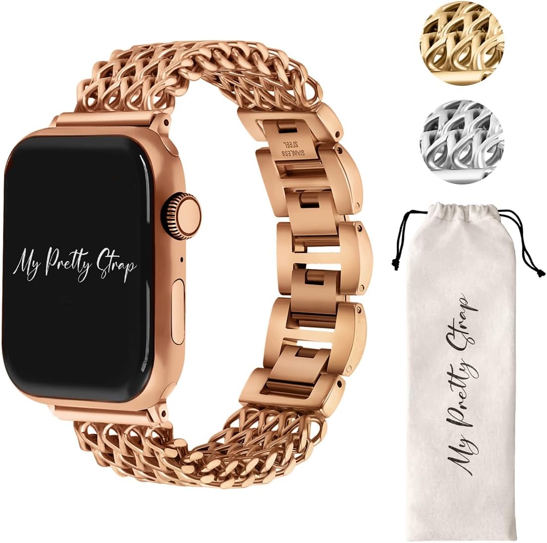 Premium Stainless Steel Apple Watch Band for Women - Mermaid