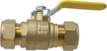3/4 Inch Compression Ball Valve - Durable Flow Control (10 pcs)