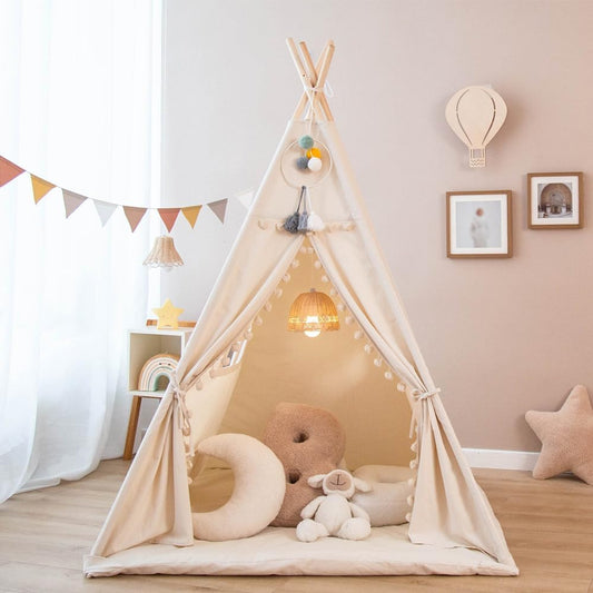 Cozy Teepee Tent Set for Kids - Indoor/Outdoor Fun!