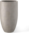 Kante 24 Inch Tall Round Concrete Planter - Modern Indoor/Outdoor Pot