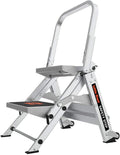 Safety Step 2-Step Aluminum Step Stool 2 ft - Stable Work Stool