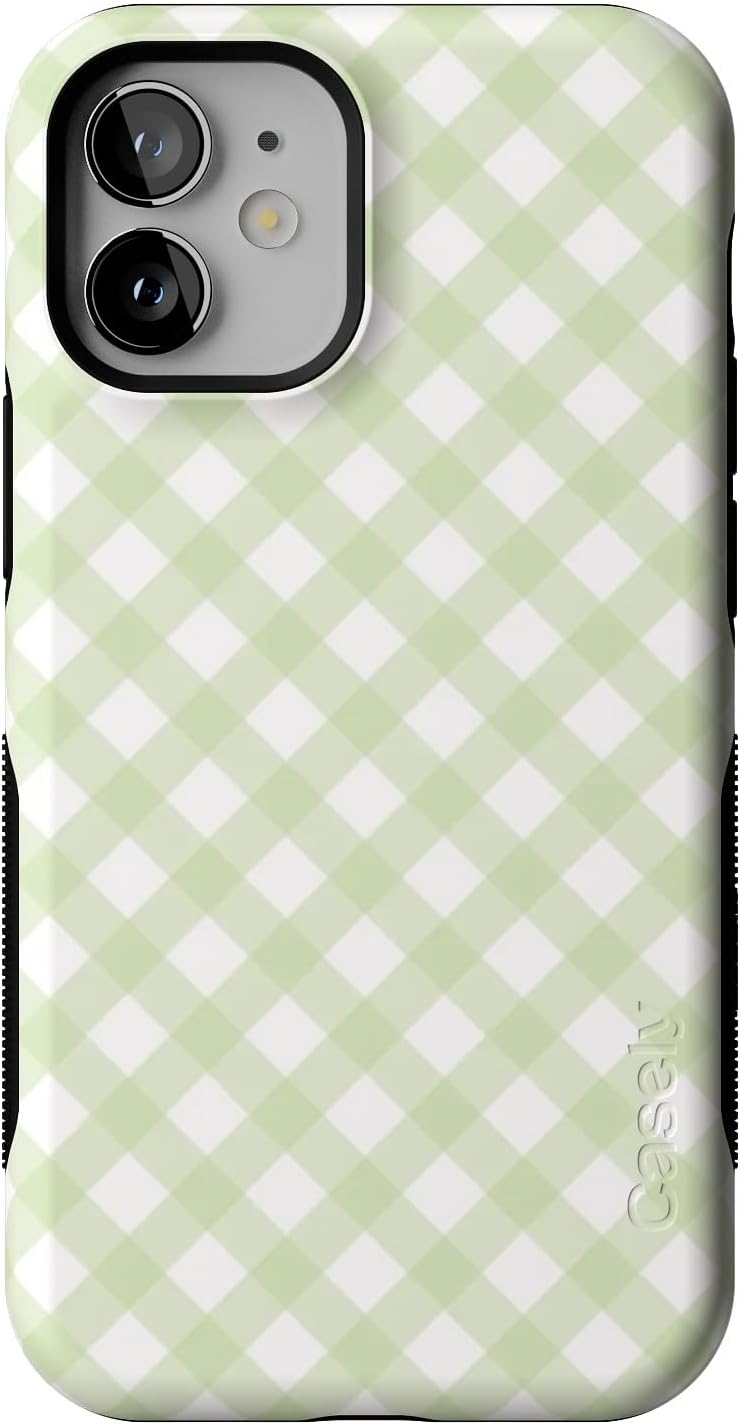 Casely iPhone 12 Mini Case - Mint Lattice Bold Protection
