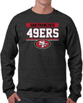 Charcoal Crewneck Sweatshirt for Men and Women - 49ers Gameday
